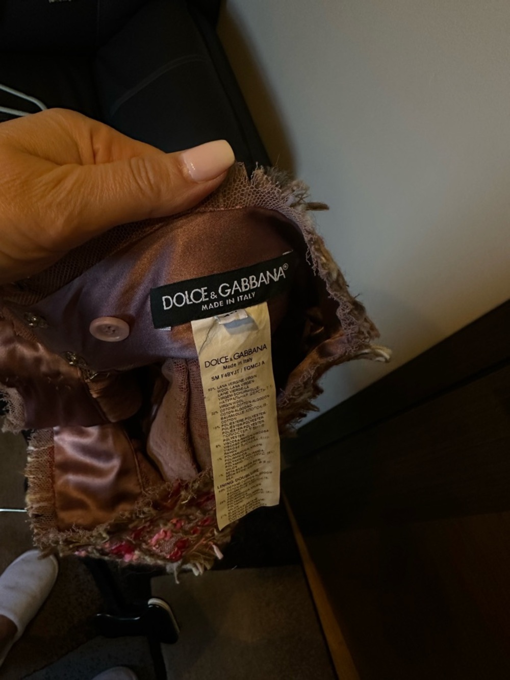 Dolce and Gabbana  Pink Tweed A-Line Skirt size 40. New! - Picture 6 of 8